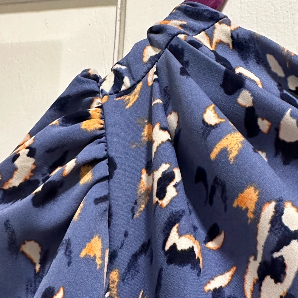 Nine West One-Shoulder Dress Size Large Blue - Picture 8 of 8